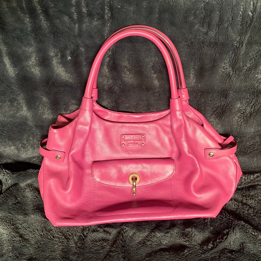 Kate Spade Magenta Leather Hand Bag